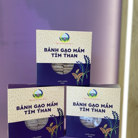 BÁNH GẠO MẦM TÍM THAN HOÀNG KIM